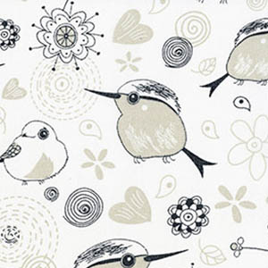 ПТИЧКИ 0225 белый 200см